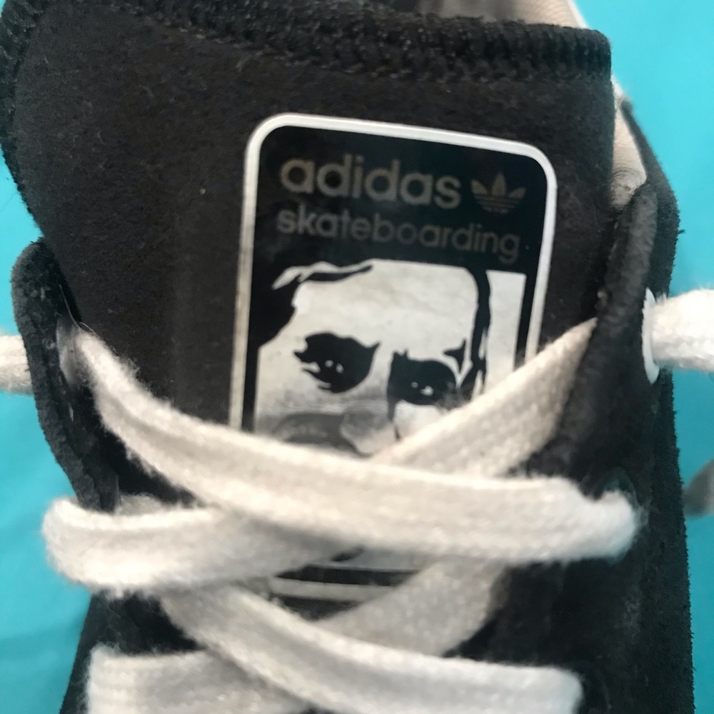 SUEDE BLACK ADIDAS STAN SMITH VULC - Picture 2 of 10
